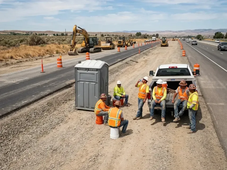 highway-road-construction-crew-007 — frequently asked questions, Porta Potty and Restroom Rentals in Central Point, OR